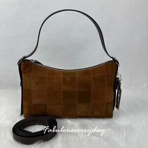 Coach Coachtopia Alter/Ego Slouchy Shoulder Bag Suede/Silver/Russet CCL92 NWT
